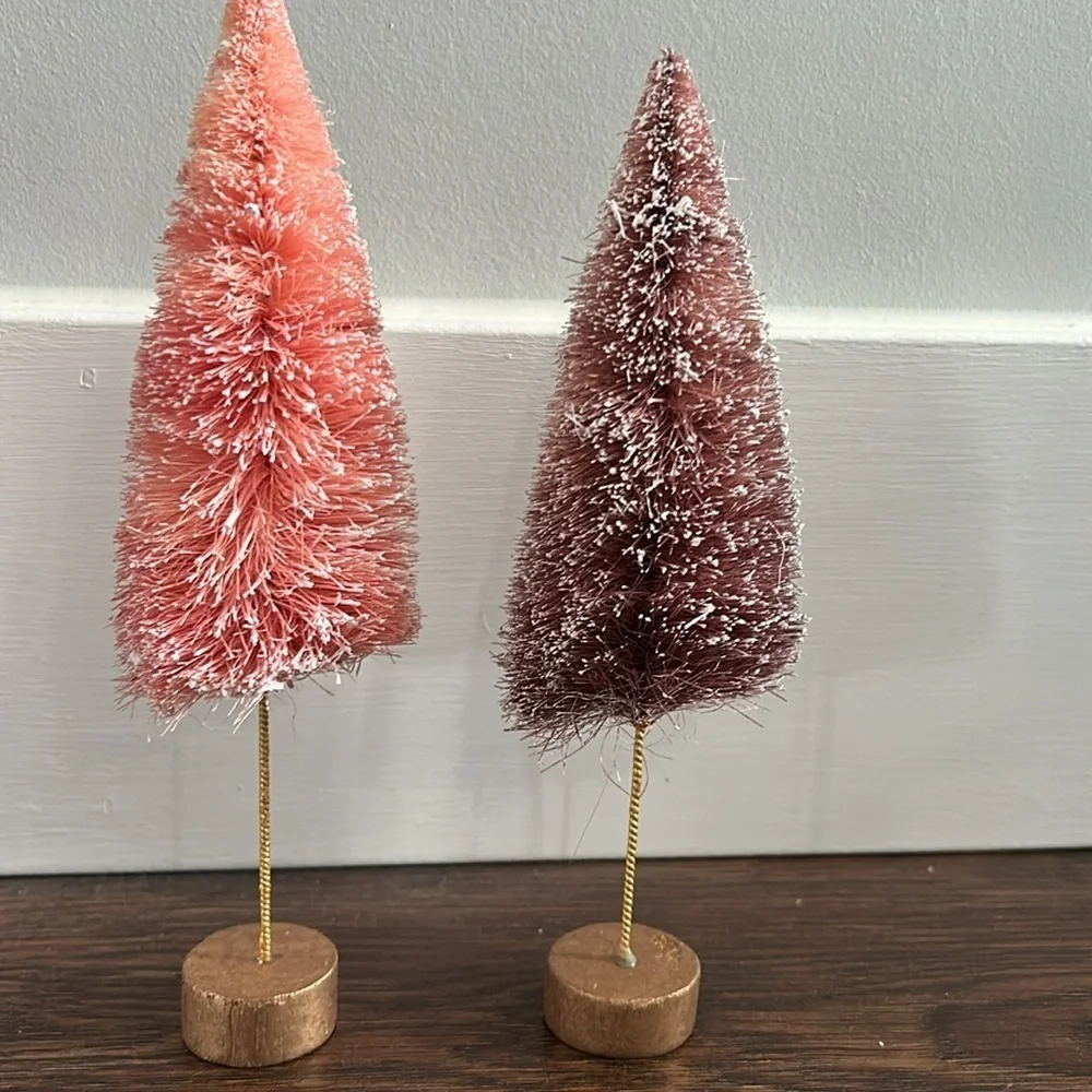 Set of Mini Bottlebrush Trees Pink | Pink Bottlebrush Trees | Mini Trees | Pink